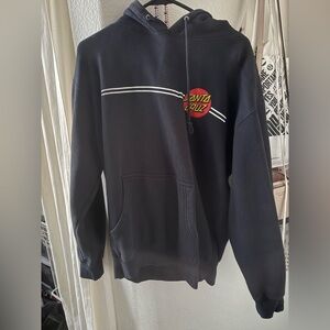 Santa Cruz Skateboards Black Hoodie with Red Logo